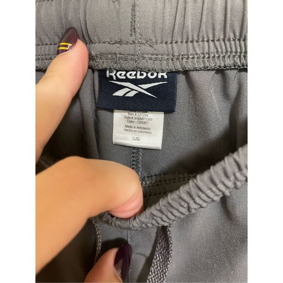 Reebok Mens Large Gray Elastic Drawstring pants - Picture 4 of 5